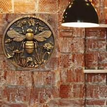 8x8 Aluminum Bee Pattern Sign - Attractive Wall Art Decor - Durable & Stylish For Home Office, Farmhouse Decor  Room Decoration - 多色 - 查看 6