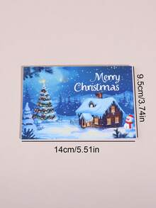 25pcs/Pack Merry Christmas Pattern Vintage Christmas Greeting Cards, Handwritten Thank You Wishes Message Greeting Cards, Gift Box Decorating Holiday Cards, Christmas Gifts For Friends And Family