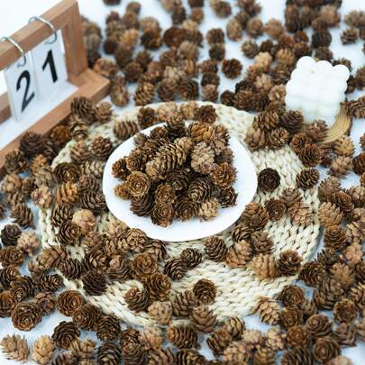 10/30/50/100pcs Natural Pine Cones, For Christmas Decoration, Essential Oil Soap DIY, Small Christmas Tree Decor, Etc.