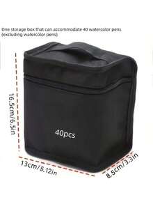 40 件大容量重型拉链铅笔盒 - 重型储物盒，带主隔层和内袋 - 结构坚固，适合学校、办公室、旅行 - 兼容钢笔、铅笔、记号笔、彩色铅笔 - 适合艺术家、学生、专业人士 - 学校和办公室储物袋 - 便携式艺术用品盒，带坚固手柄，包括铅笔盒和用品，简约铅笔盒，女士铅笔盒 - 彩色 - 查看 2