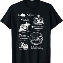 Retro Rat Rodent Rat Facts Animal Rat Lover T-Shirt - màu đen - Xem 1