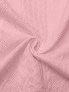 Women's Cable Knit Zip Up Hoodie - Long Sleeve Drawstring Hooded Jacket, Cozy Soft Knitted Sweatshirt For Casual Daily Wear, Fall & Winter Fashion Essentia - 西瓜粉 - 查看 3