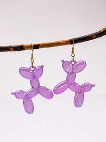 1 件时尚可爱休闲个性化创意卡通动物气球贵宾犬耳夹配件 - 氣球小狗2 - 查看 1