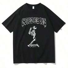 Fashion Suicideboyss G59 Shirt Suicideboy Tour Shirt Suicideboyss Merch American Hip-Hop Round Neck Casual T-Shirt Harajuku - 黑色 - 查看 1