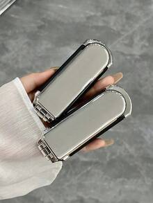 SGIAWETA-X Milania 1pc Foldable Comb - Color, Portable With Built-In Mirror,Hair Brush,Comb,Hair Tools,Hair Products And Accessories Barber Salon Beauty Travel Essentials,Back To School,Travel Holiday Essentials,Hair Accessories Women-Birthdaygift - Bạc - Xem 6