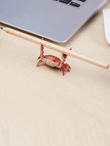 Crab-Shaped Multifunctional Desk Phone Holder With Pen Cup, Glasses Rack And Slouchy Design, For Creative Decoration, Home And Office Plastic Accessory