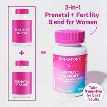 Pink Stork Fertility Supplements For Women – Preconception Vitamins With Inositol, Vitex &Amp; Ashwagandha – Women's Fertility Supplement For Conception &Amp; Hormone Balance – 60 Vegetarian Capsules - Tên hương vị B - Xem 3