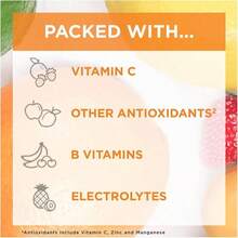 Emergen-C 1000mg Vitamin C Powder For Daily Immune Support Caffeine Free Vitamin C Supplements With Zinc And Manganese, B Vitamins And Electrolytes, Super Orange Flavor - 30 Count - Flavor NameF - 查看 6