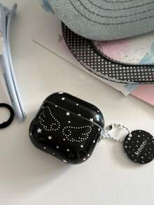 Minimalist Star & Angel Wing Wireless Bluetooth Earphone Protective Case - Black - View 10