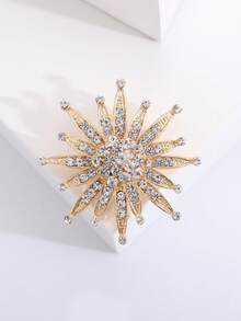 Fashionable Rhinestone Sunflower Brooch For Women Dress Suit Pin Accessories Party Banquet Gift - Sunflower - View 9