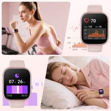 Hwagol 2025 Upgraded Smart Watch (Supports Calling/Dialing), 1.85" Display, 230mAh Battery Capacity, Unisex, Fitness Tracker, Multiple Sports Modes, Step Counter, Calorie Counter, Sleep Monitor, Heart Rate Monitor, Compatible With Android And IOS - Pink Silicone - View 7