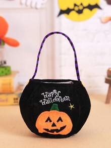 1 件小万圣节圣诞糖果袋、南瓜手提包、吸血鬼糖果袋、万圣节女巫糖果袋、道具 - 彩色 - 查看 3