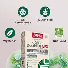 Jarrow Formulas Jarro-Dophilus EPS Gut Restore Probiotics 25 Billion CFU With 8 Clinically-Studied Strains, Dietary Supplement For Intestinal And Immune Support, 30 Veggie Capsules, 30 Day Supply - Flavor NameB - 查看 5