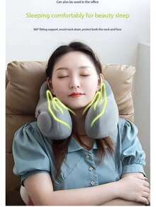 1个U型枕，适合旅行、办公、汽车和飞机使用。 - 彩色 - 查看 3