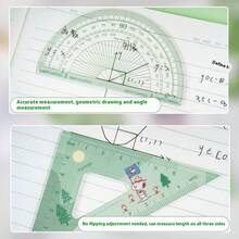 SNOOPY 1 Piece Acrylic Ruler Set With Four Pieces, Student Stationery Exam Tool