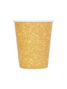 10 piezas, 20 piezas/50 piezas/80 piezas Suministros de fiesta con purpurina dorada, platos, vasos, servilletas de papel dorados, decoraciones de fiesta, juego de vajilla para fiestas con temática dorada, suministros para cumpleaños felices, hombres, mujeres, aniversario, compromiso, boda, favores de fiesta, Navidad, Año Nuevo, decoración de jubilación - Multicolor - Ver 12