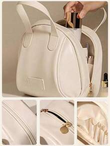 Large Capacity PU Cosmetic Bag,Waterproof Travel Cosmetic Bag,Large Capacity Double Layer Cosmetic Bag,Travel Toiletries Storage Bag, Multi-Functional Makeup Storage Organizer For Women,Suitable For Women's Beauty Tools And Toiletries Storage,Travel Essentials ,Cruise Essentials ,Back To School Essentials,Wedding Bridesmaid Gifts, Mom Gifts, Birthday Gifts, Gifts For Friends And Teachers Holiday Vacation Makeup Bag Makeup Organizer Travel Bag For Women