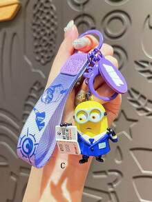 Minions Minions Secret Agent Series Keychain Cute Cartoon Figure Keyring Couple Bag Pendant Small Gift Fall Y2K