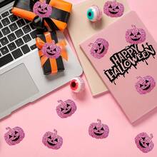 1 卷 500 张南瓜贴纸，礼品包装盒贴纸，万圣节装饰家居装饰秋季装饰房间装饰秋季装饰