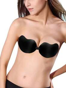 2/1 Pair Push Up Strapless Self-Adhesive Low Cut Bra Invisible Backless Adhesive Bra - Multicolor - View 8