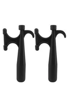 ISURE MARINE 2Pcs Nylon Boat Hook Floating,Hook For Extension Pole,Unbreakable,Durable,Rust-Resistant Boat Hook Replacement Attachment Replacement Boat Hook End For Mooring Yacht Boat Kayak,Black - Black - View 1