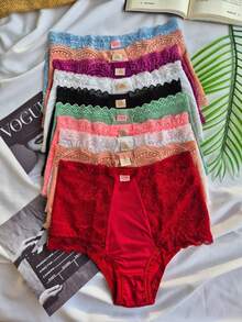 Kit 5 Calcinha Cinta Modeladora Mirla Alta Pressão Rendada Moda Intima Feminina