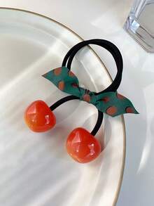 1pc Faux Cherry Blossom Double-Layer High Elasticity Hair Scrunchie