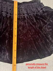 Áo choàng nhung đen nhung vàng Áo choàng ren ngắn Victoria Trang phục Halloween, Đầm dự tiệc - màu đen - Xem 7