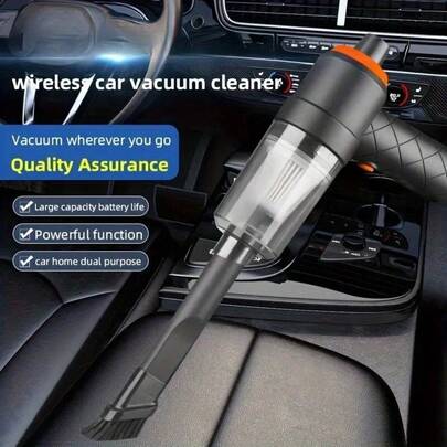 Upgraded Three-In-One Vacuum Cleaner, Multi-Purpose Suction, Blowing And Charging, Rechargeable Wireless Mini Vacuum Cleaner, Strong Suction Power. Suitable For Car/Office/Home Cleaning. Outdoor Camping Inflating/Blowing.