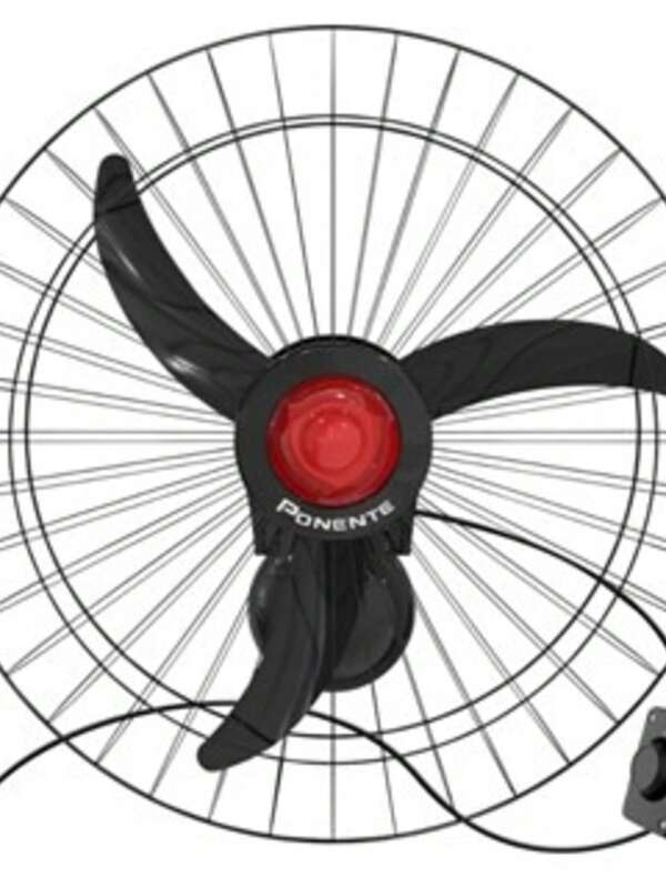 Ventilador de Parede Oscilante Good 60cm Aço Preto Ponente 220v