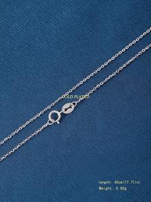 1 件 18K 白金女士项链套装，带 S925 银链，适合情人节、节日和日常佩戴。附赠精美礼品盒，适合 DIY 吊坠配饰。 - 銀色 - 查看 13