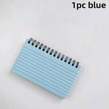 2pcs/1pc Simple Colorful Spiral Notebook, Multifunctional Coil Notebook Candy Color Lined Portable Diary Memo Index Card Creative Notepad, Easy Tear Binding, Pink Blue Green 5 Color Mix, Office Supplies Diary Notebook Student Back To School Stationery, Birthday Thanksgiving Gift, School Prize And Reward