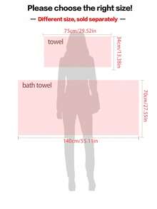 1 pieza/2 piezas Toalla de baño de tejido de gofre moderno y minimalista, suave, de secado rápido y absorbente, adecuada para piscina al aire libre, yoga, gimnasio, baño de casa, toalla de baño de 70*140cm o toalla de mano de 34*75cm, toallas de ducha para salón de belleza, hotel, deportes, artículos esenciales para el hogar - Multicolor - Ver 3