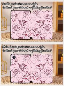 Funda protectora de iPad Cupido, compatible con iPad 9.7/10.2/10.5/10.9/12.9/Pro 11, 10.a generación, compatible con Samsung Galaxy Tab S6 Lite 10.4 pulgadas, compatible con Kindle Paperwhite 12.a generación 2024, Kindle (11.a generación) versión 2022, Kobo Clara Color, protección contra caídas suaves, soporte inteligente/activación/suspensión automática