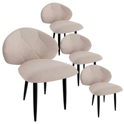 Sillas de comedor, sillas de cocina, sillas de cocina cómodas con respaldo ancho y patas de metal