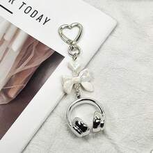 Unisex New INS Style Music Headphone Keychain, Creative Mini Microphone Guitar Music Note Accessory, Personalized Phone Chain, Bag Charm, Key Chain, Music Festival Music Lover Christmas Gift Ideas Bag Accessories Lanyards With Id Holder Car Accessories Bag Charms