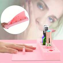 5-Flaschen Nagellackhalter, Silikon Material mit Fingerführung und Kippschutz-Design, rutschfester Boden, geruchlos - perfektes Geschenk für Frauen, Maniküre-Profis, Anfänger (3 Farben), Maniküre-Zubehör, hochwertiges Material