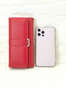 New Women's Soft PU Long Wallet Fashion Casual Large Capacity Multi-Function Handbag Clutch Card Holder ID Case Convenient To Carry Suitable As Holiday Gift For Women Money Wallet Purse Wallet Fall Y2K - Red - View 4