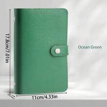 [Leather Currency Album] 50 Sleeves Large Capacity A6 Three-Ring Faux Leather Album For Currency Collection | Rectangular Banknote Storage Box For Coins, Stamps And Cards - Multicolor - View 9