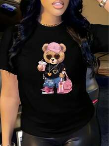 Women Sports Tees & Tanks - Black - View 1