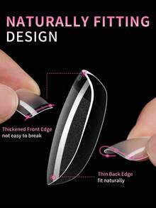 120/600片装 短方形软胶透明甲片 半哑光全覆盖甲片 亚克力预压假指甲片 指甲延长器 家用DIY美甲压片 美甲产品 美甲用品 - 無色 - 查看 4