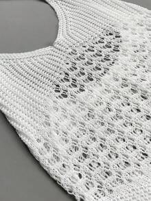 Váy ngắn hở lưng hở lưng, cổ chữ V khoét sâu, gợi cảm, màu trơn phong cách Bohemian dành cho nữ, mùa hè - trắng - Xem 8