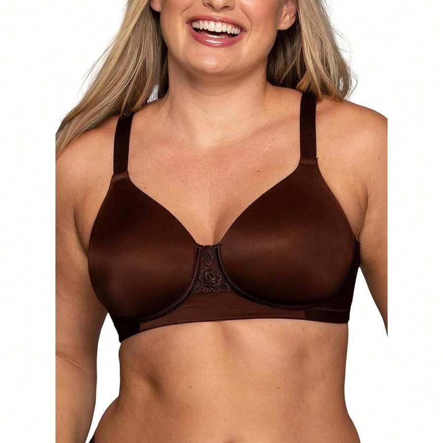 Vanity Fair Women's Full Figure Beauty Back Smoothing Bra, 4 Way Stretch Fabric, Lightly Lined Cups Up To H - 無線-卡布奇諾 - 查看 1