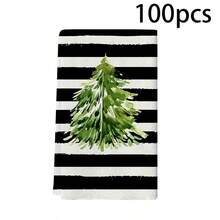 Set de 2 prosoape cu tematică de Crăciun, concepute cu un model simplu de brad de Crăciun, lavabile la mașină, rezistente la căldură, absorbante și reutilizabile, potrivite pentru decorarea camerei, prosoape de bucătărie și baie, decorarea petrecerilor, decorarea casei și un cadou ideal de Crăciun.