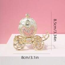 SIQIZHOU 1pc Ovoid European Enamel Heart-Shaped Carriage Jewelry Box, Decorative Storage Box, Russian Enamel Easter Egg Jewelry Box, Creative Decorative Jewelry Storage Box - Easter - View 11