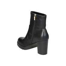 XTI | Bottines à talons hauts pour femme XTI – Bottines noires à talons avec fermeture éclair latérale – Talon haut et confortable – Plateforme – Polyvalentes et combinables – Modèle 144525 - Noir - Voir 5