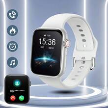 NcmRyu A White Silicone Strap 1.44-Inch Touch Screen Multi-Functional Electronic Watch Suitable For Female Students, With Various Sports Modes, Camera, Control Of Social Software, Message Reminder, Suitable For Gift, Sports, School And Other Occasions. - White - View 2