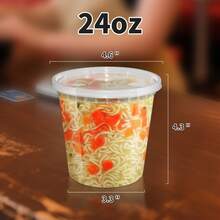 45 Sets Of Transparent Plastic Storage Containers With Lids [8/16/24/32 Ounces], For Food Storage, Made Of PP Material, Heat-Resistant Soup Cups, Leak-Proof, Microwaveable, Reusable, Suitable For Holding Fruits, Snacks, Vegetables, Noodles, Rice Soup, Suitable For Family Gatherings, Restaurants, Catering Services, And Halloween And Christmas Parties., Home Decor, Party & Christmas Storage - 45 Sets - 查看 10