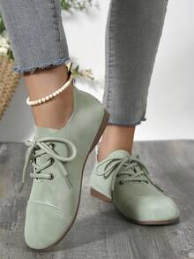 Women's Fashion Casual Soft Bottom Round Toe Flats, Run Small By One Size