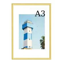 1pc/2pcs Metal Photo Frame, Aluminum Frame, Suitable For Wall Or Desktop Display, Poster, Art Painting, Minimalist & Fashionable Aluminum Alloy Frame, Suitable For Home Living Room, Bedroom, Office Decor, Sizes Include Gold, Silver, Black Aluminum Frames, 30X40cm/A3/A4